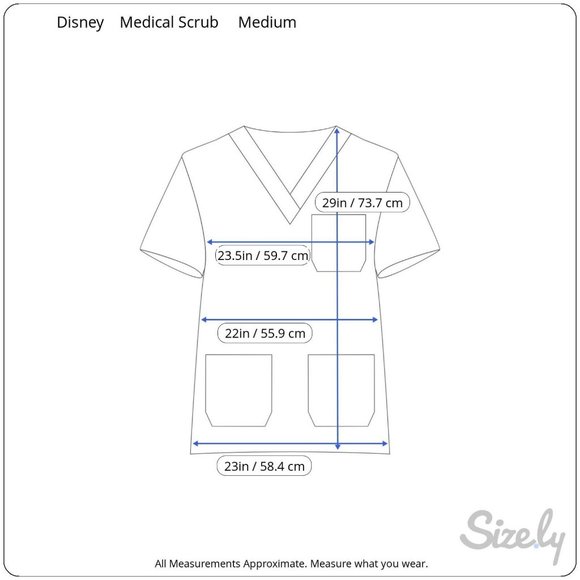 Disney Medical Scrub Shirt M Doc Dopey Sneezy Optometrist chart Snow White vtg - Picture 2 of 10